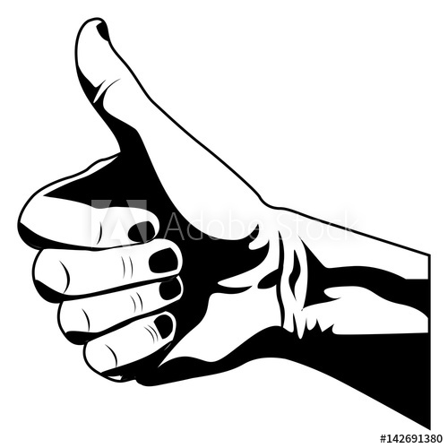 Black Silhouette Of Arm With Hand Signal Ok Vector Illustration 500x500 Black Silhouette Of Arm With Hand Signal Ok Vector Illustration