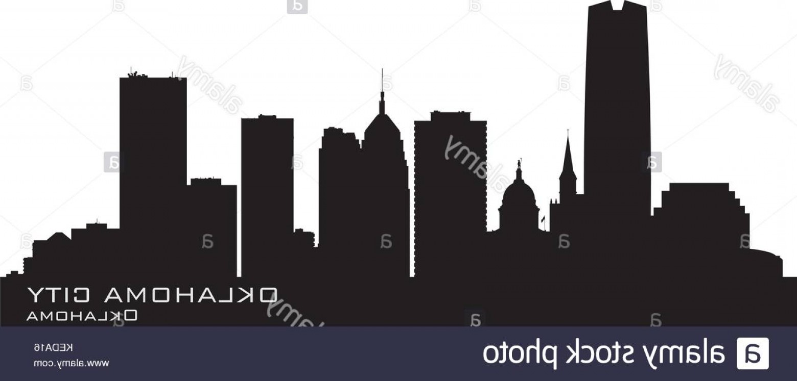 1560x747 Stock Photo Oklahoma City Skyline Detailed Silhouette Vector