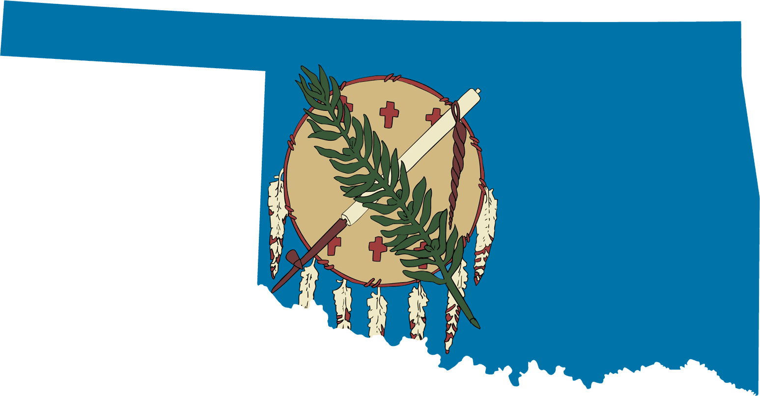 Oklahoma Flag Map 1547x807 Oklahoma Flag Map