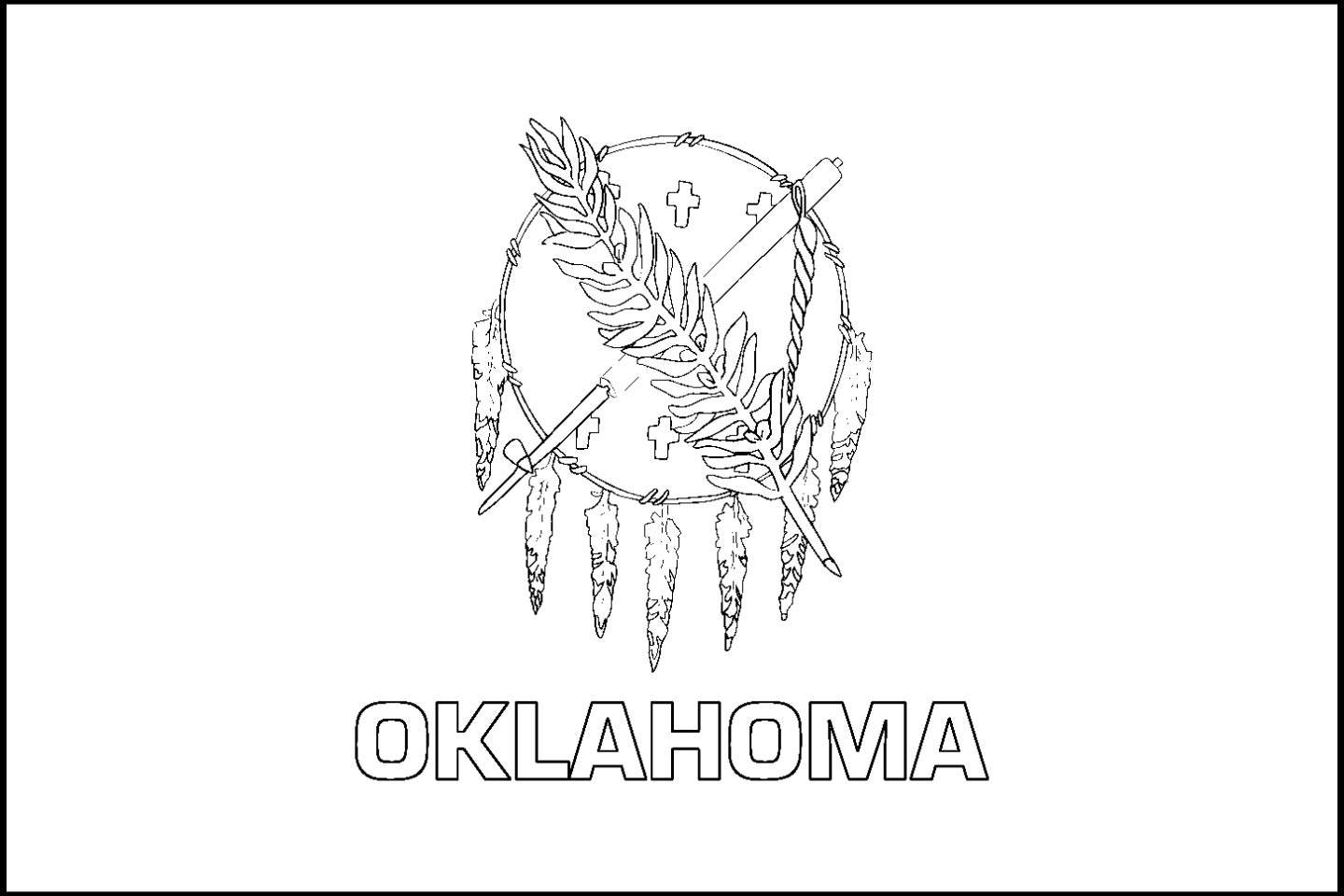 Oklahoma State Flag 1440x960 Oklahoma State Flag