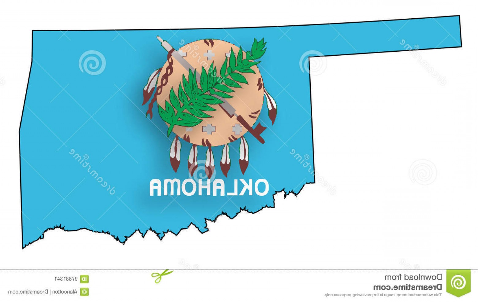 Stock Illustration Oklahoma Outline Map Flag Usa State Inset Image 1560x988 Stock Illustration Oklahoma Outline Map Flag Usa State Inset Image