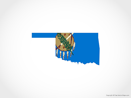 Vector Map Of Oklahoma 460x345 Vector Map Of Oklahoma