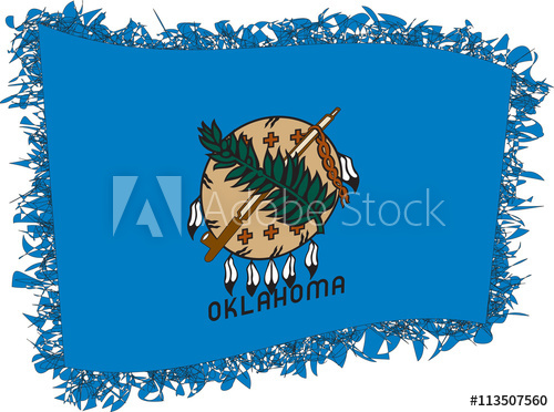 Flag Of Oklahoma Vector Illustration Of A Stylized Flag 500x372 Flag Of Oklahoma Vector Illustration Of A Stylized Flag