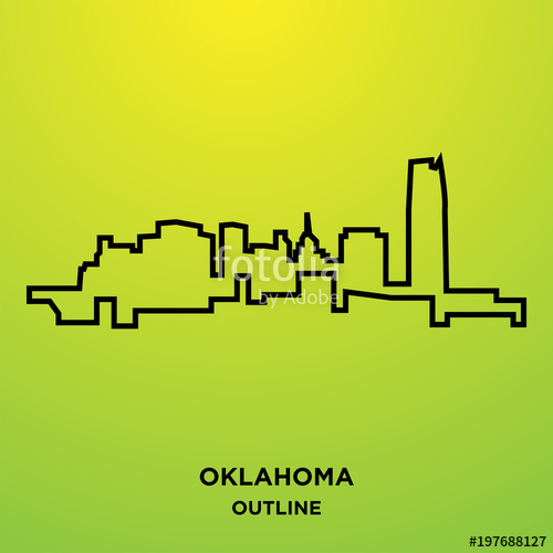 500x500 Oklahoma Outline On Green Background Stock Image And Royalty Free