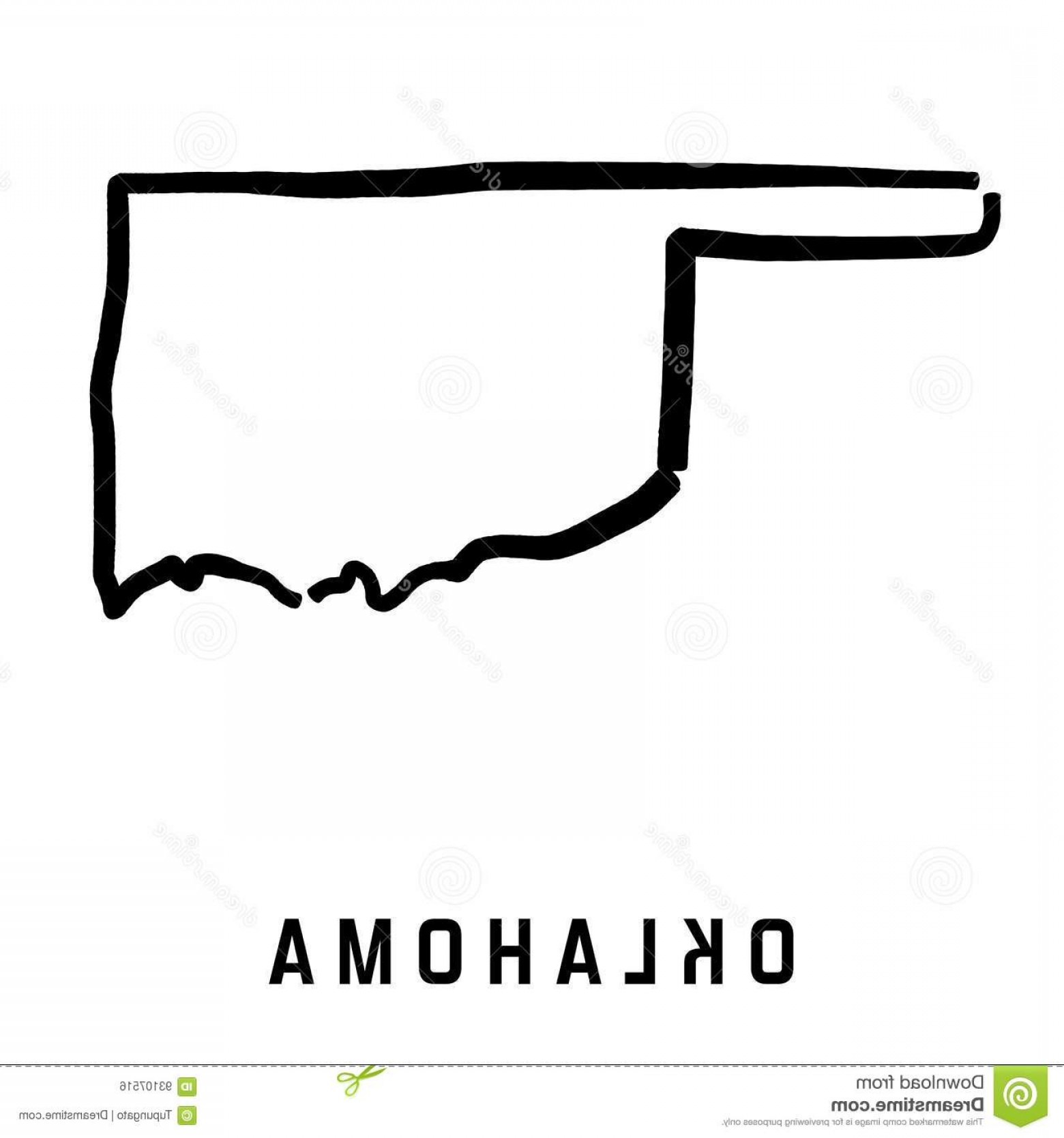 1560x1668 Stock Illustration Oklahoma Simple Logo State Map Outline Smooth