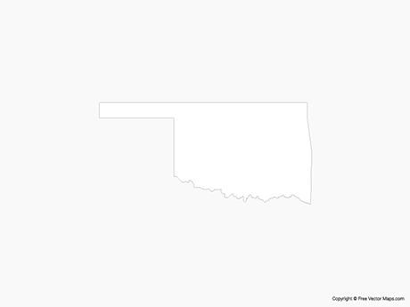 460x345 Vector Maps Of Oklahoma Free Vector Maps