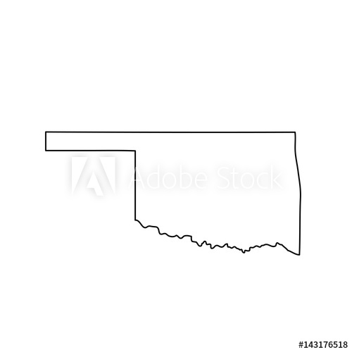 500x500 Map Of The U S State Of Oklahoma