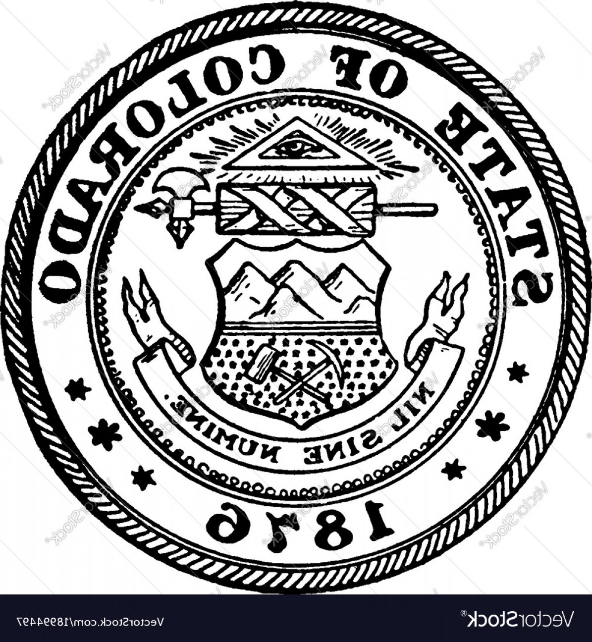 1195x1296 The Seal Of Colorado The Seal Shows The Eye Vector Handandbeak