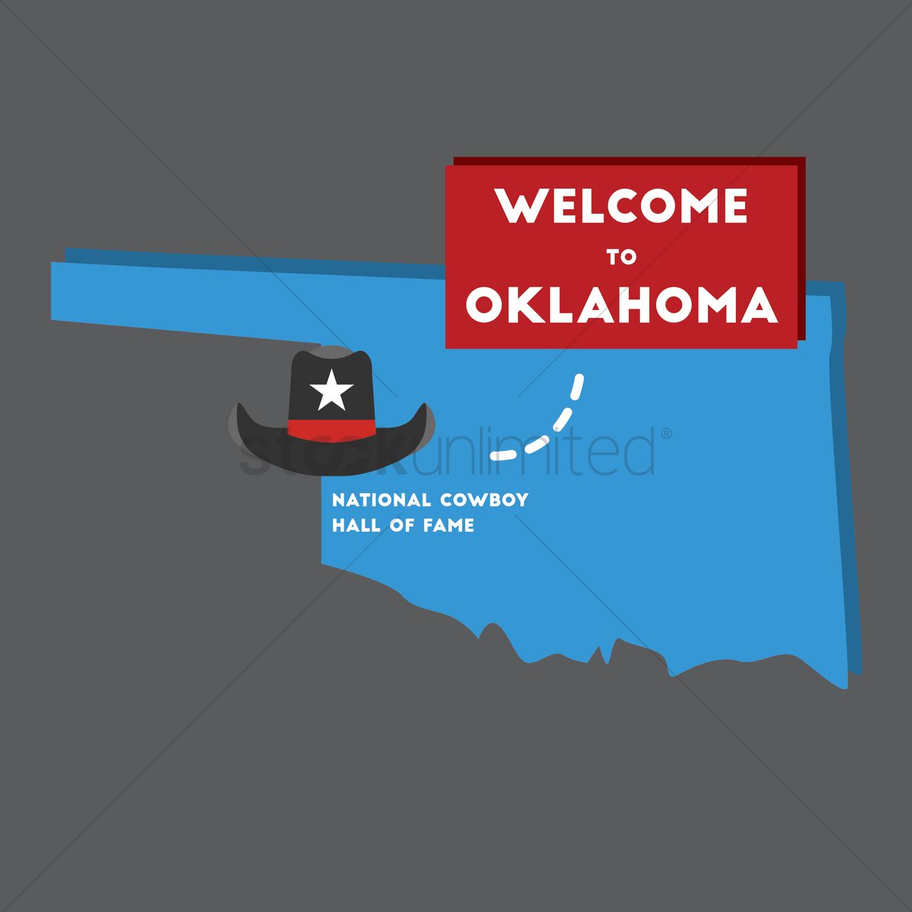 1300x1300 Welcome To Oklahoma State Vector Image