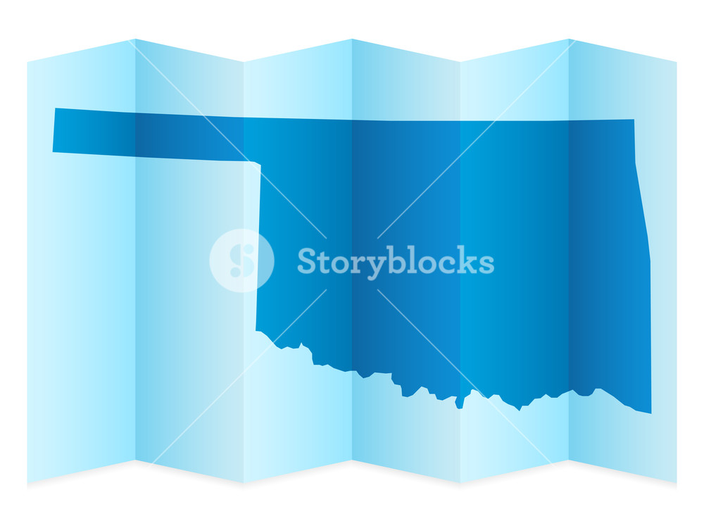 1000x750 Oklahoma Map On A White Background Vector Illustration Royalty