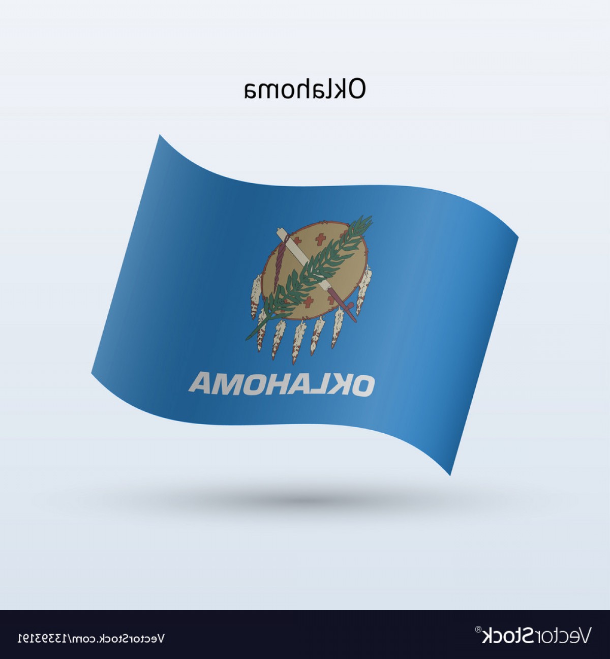 1200x1296 State Of Oklahoma Flag Waving Form Vector Cultracing