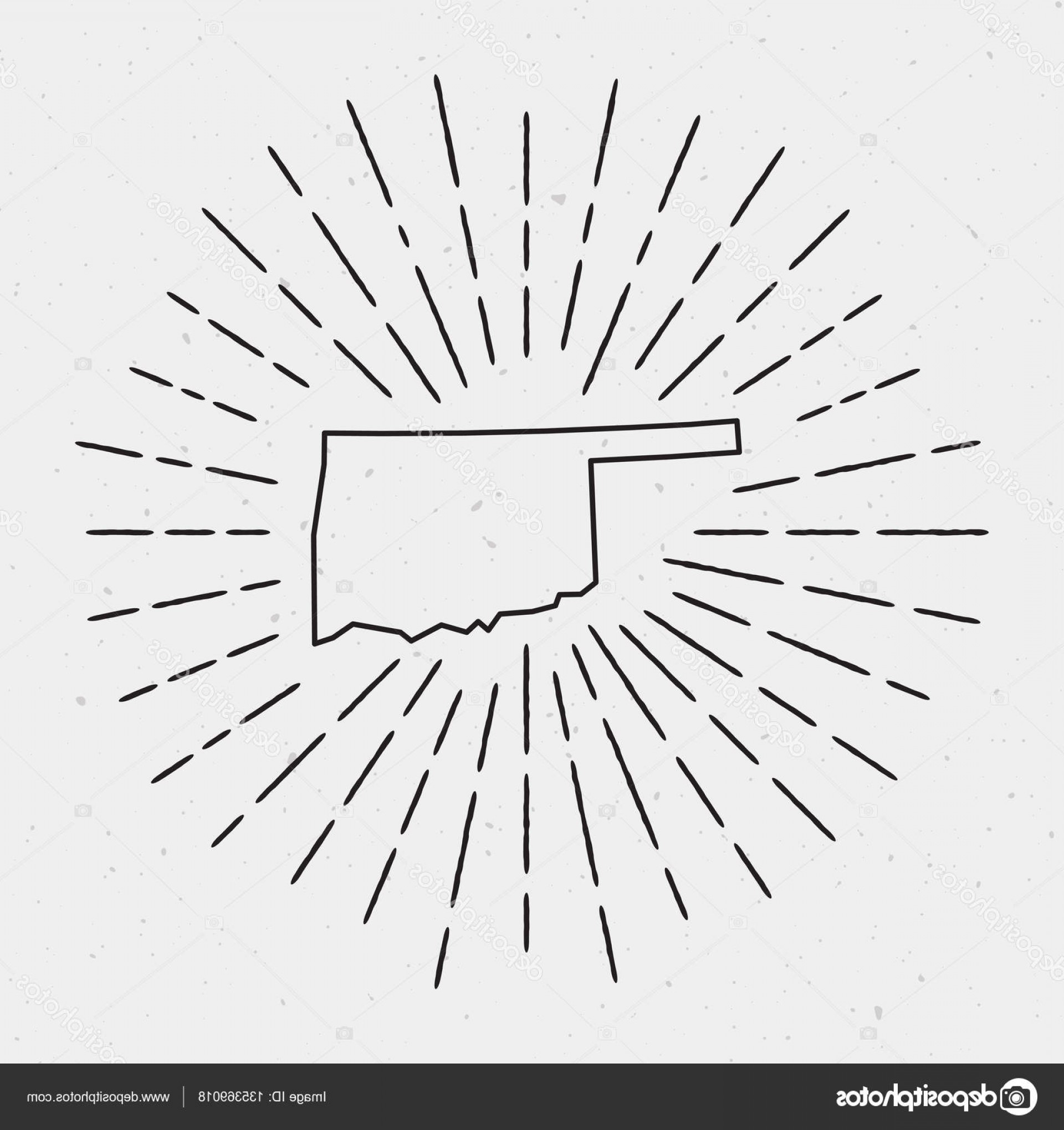 1920x2040 Stock Illustration Vector Oklahoma Map Outline With Soidergi