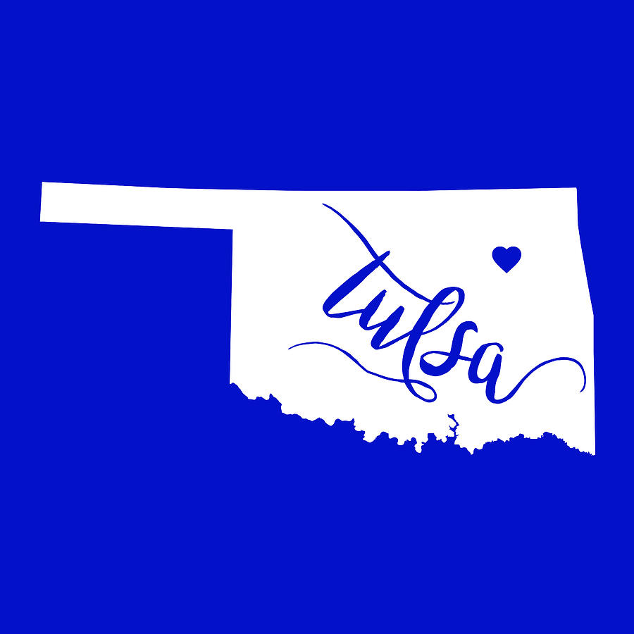900x900 Tulsa, Oklahoma Vector Map Drawing