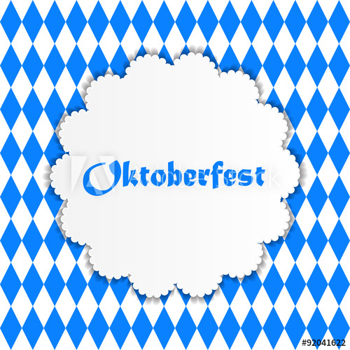 500x500 Oktoberfest Blue Background Vector Illustration
