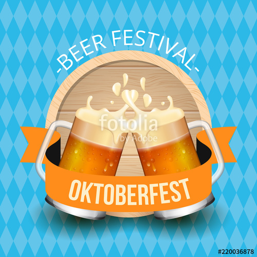 500x500 Oktoberfest Festival Background Vector Illustration Stock Image