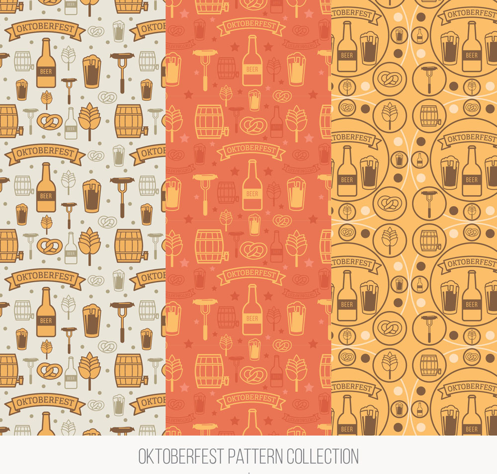 1000x954 Preview Creative Oktoberfest Elements Seamless Background Vector