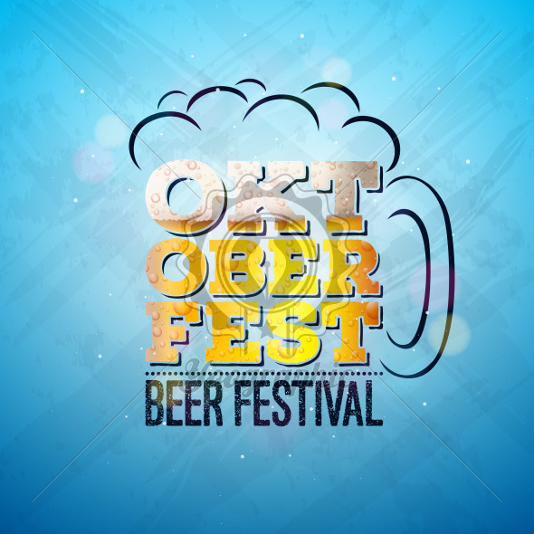 590x590 Oktoberfest Banner Illustration With Fresh Lager Beer