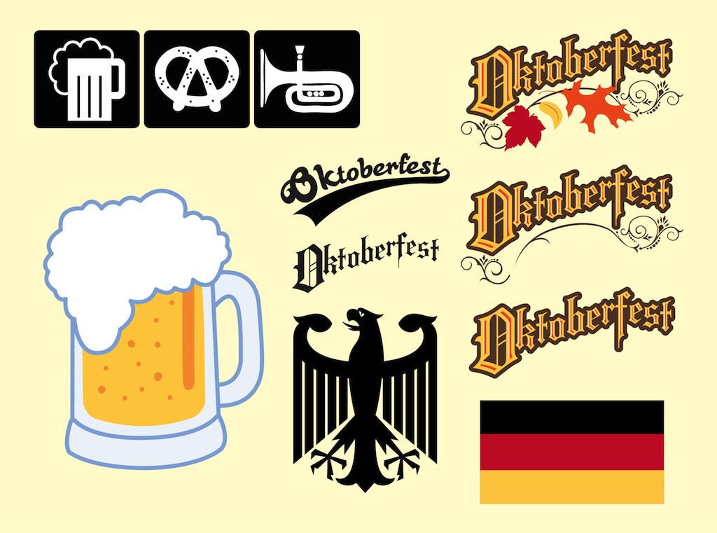 1024x761 Oktoberfest Graphic Elements Vector Art Graphics