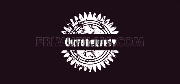 623x293 Vector Oktoberfest Beer Festival Logo Over Dark Background, Flat
