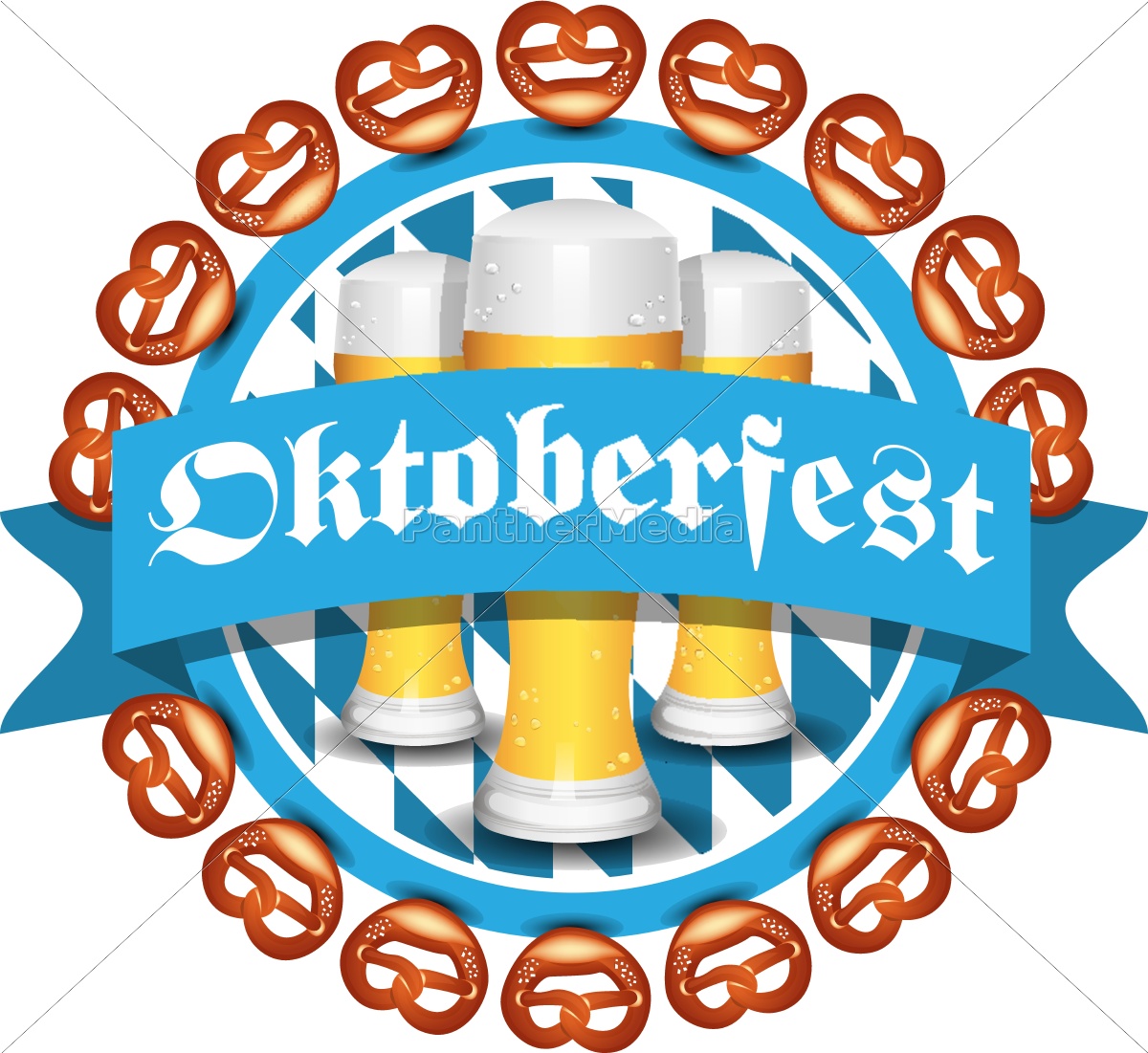 1200x1101 Oktoberfest Vector Icon With Pretzel And Beer