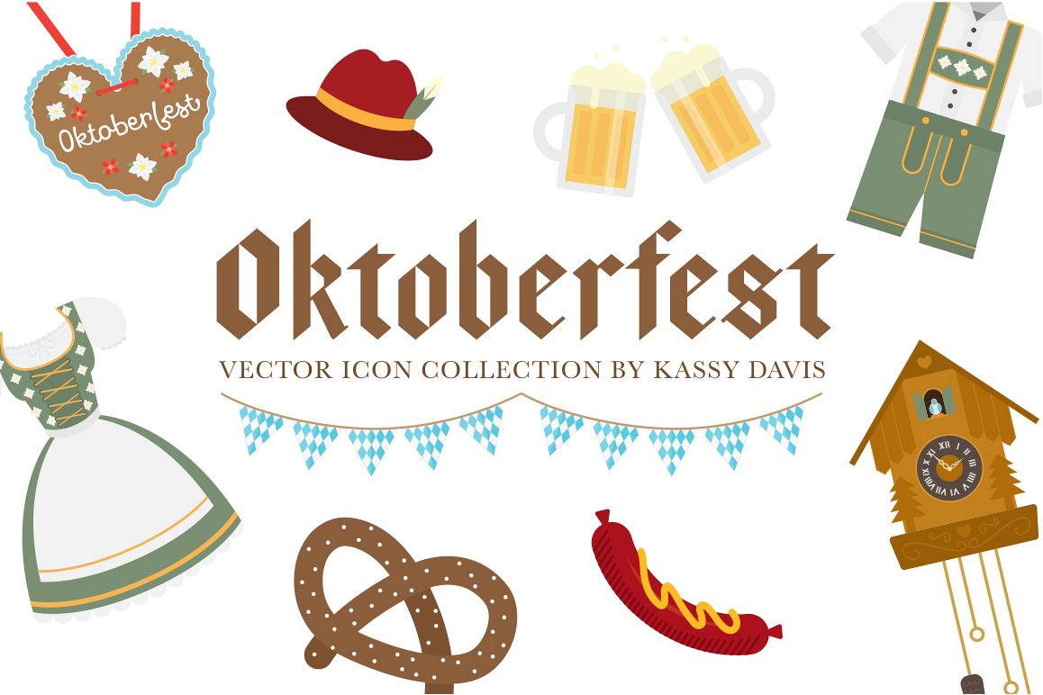 Oktoberfest Vector Icon Collection 1158x772 Oktoberfest Vector Icon Collection