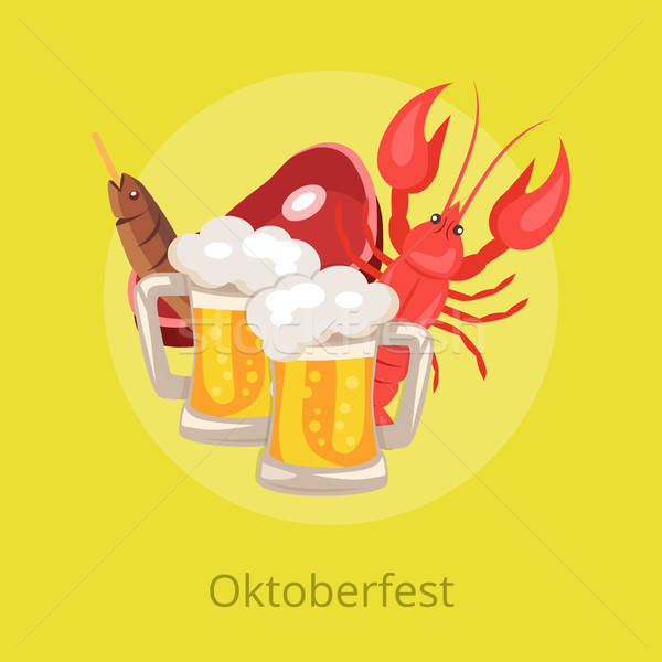 Oktoberfest Vector Illustration Food And Drinks Vector 600x600 Oktoberfest Vector Illustration Food And Drinks Vector