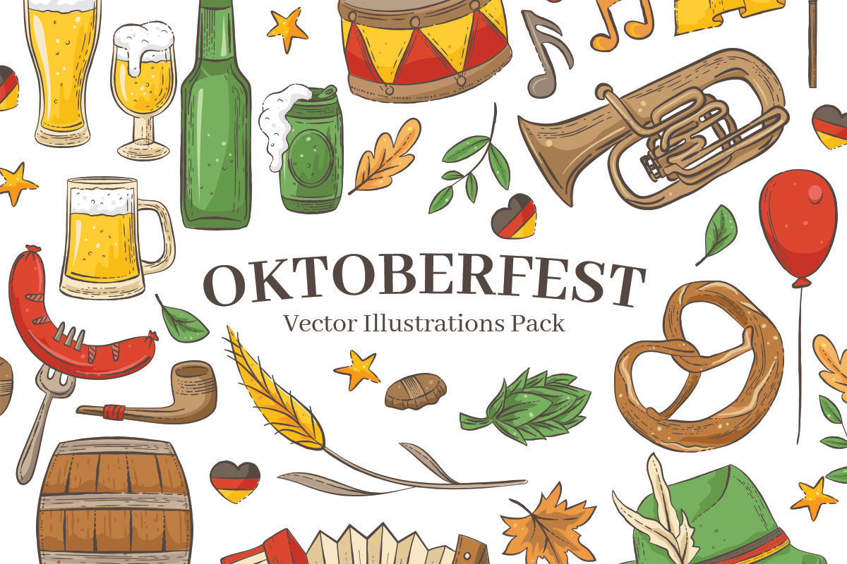 Oktoberfest Vector Illustrations 1200x800 Oktoberfest Vector Illustrations