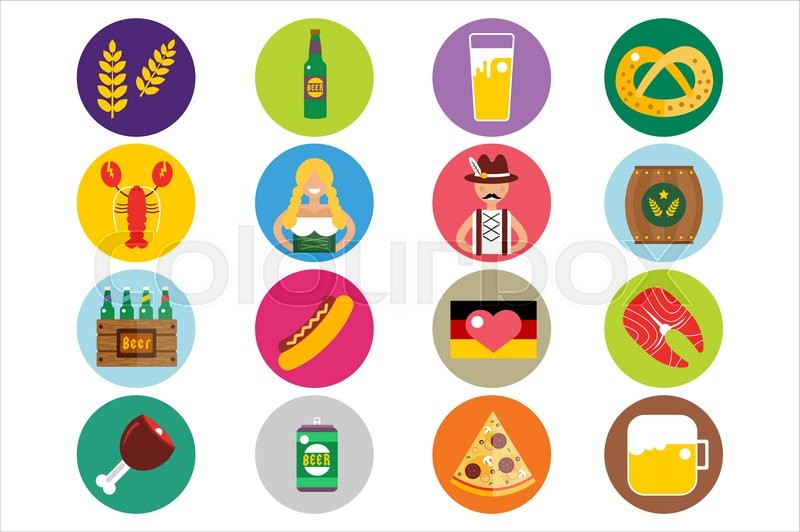 Set Of Flat Oktoberfest Vector Icons Stock Vector Colourbox 800x532 Set Of Flat Oktoberfest Vector Icons Stock Vector Colourbox
