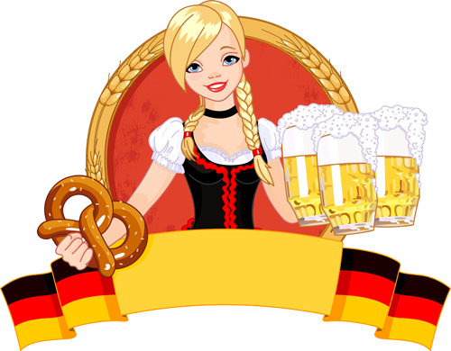 Girl With Beer Oktoberfest Vector Material Free Download 500x390 Girl With Beer Oktoberfest Vector Material Free Download