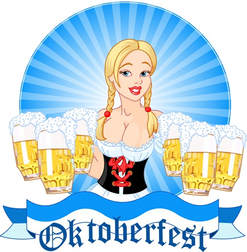 Girl With Beer Oktoberfest Vector Material Free Vectors Ui 499x508 Girl With Beer Oktoberfest Vector Material Free Vectors Ui