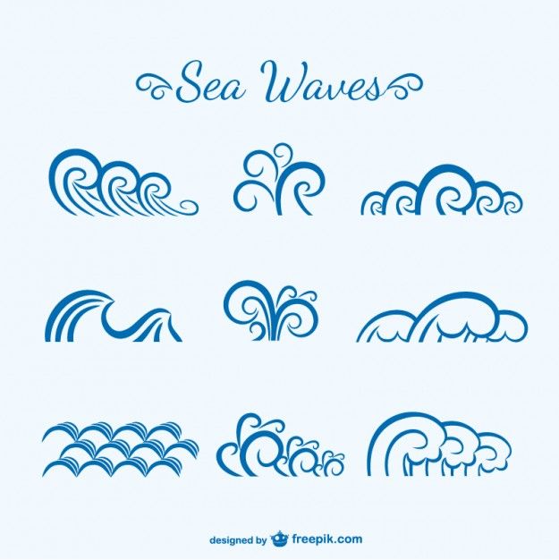 625x626 Boceto De Olas Del Mar Vector Gratis Manuuu Olas De Mar