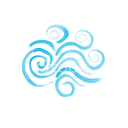 440x440 De Mano Dibujado Olas Vector Stock Vector