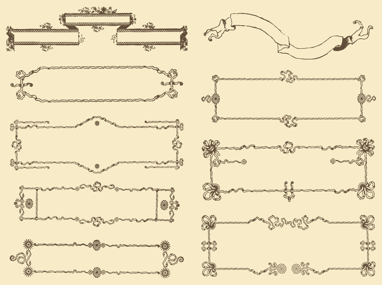Old Style Drawing Ribbon Banners Vector Art Graphics 1312x980 Old Style Drawing Ribbon Banners Vector Art Graphics