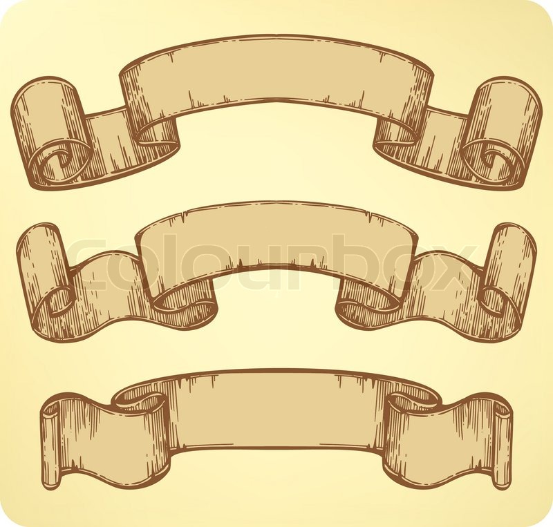 Collection Of Old Banners, Stock Vector Colourbox 800x763 Collection Of Old Banners, Stock Vector Colourbox