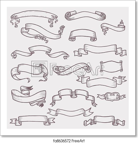 Free Art Print Of Old Ribbon Banner 561x581 Free Art Print Of Old Ribbon Banner