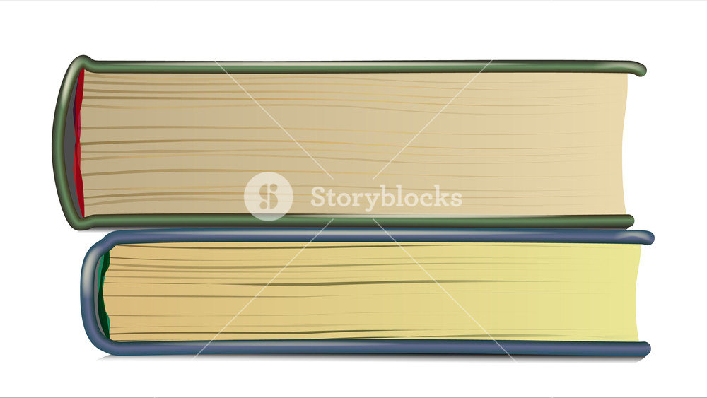 1000x563 Stack Of Old Books Vector Realistic Pages Book Side View