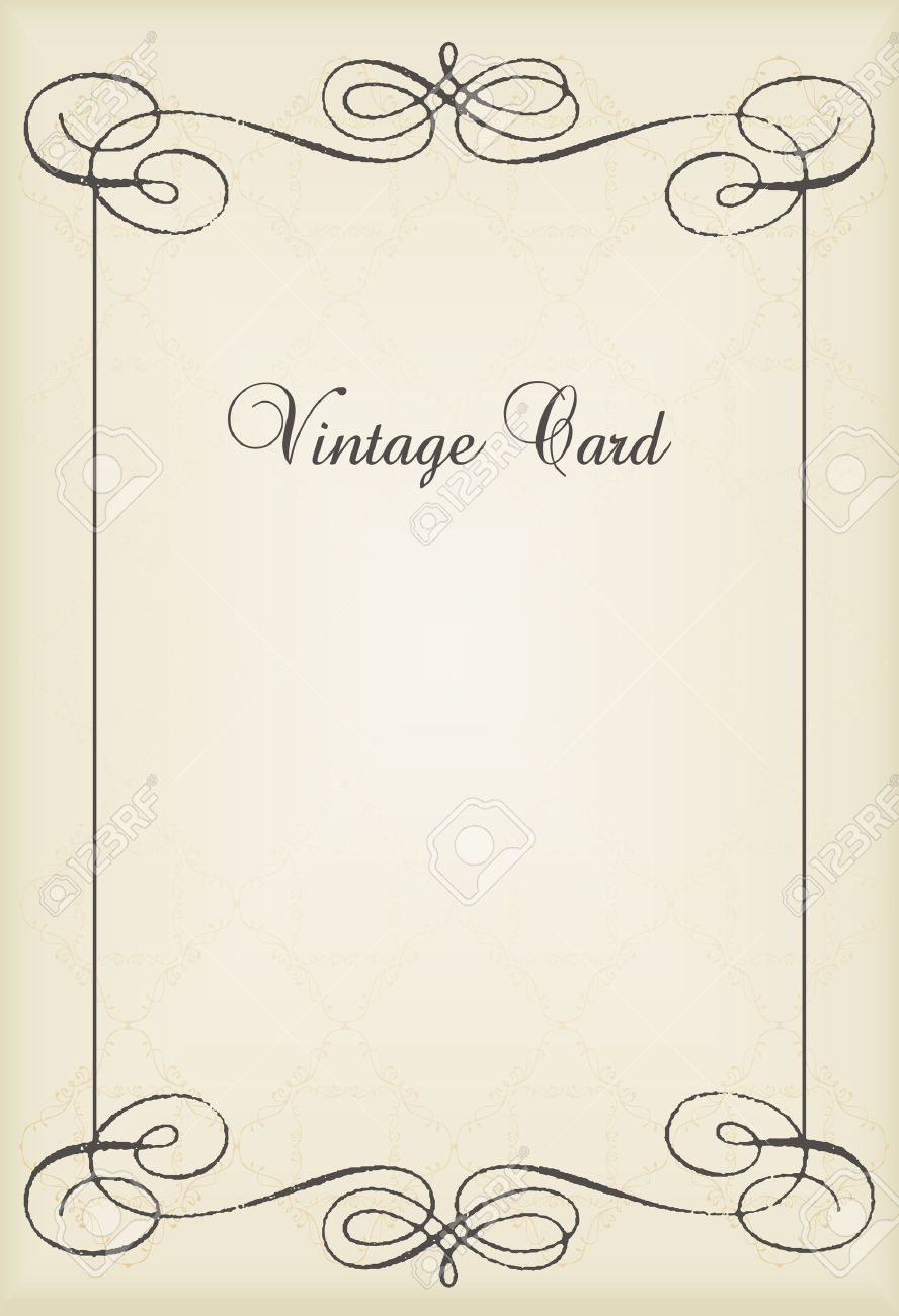 888x1300 Stock Vector Drawing Vintage, Decor, Frame