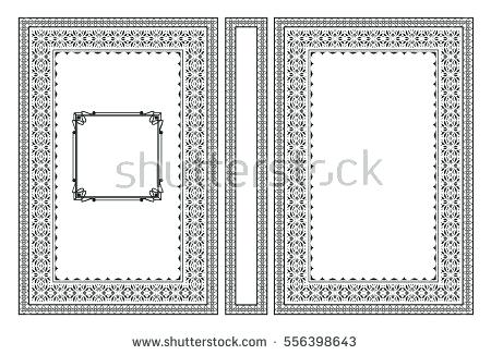 450x326 Vector Book Cover Decorative Vintage Frame Or Border To Be Printed