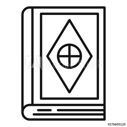 500x500 Magic Old Book Icon Outline Magic Old Book Vector Icon For Web
