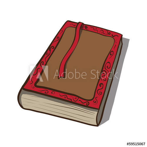 500x500 Old Book Vector Icon Hand Drawn Illustration