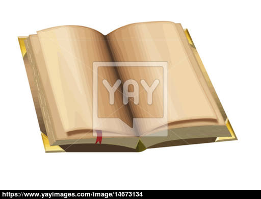512x390 Open Old Book Vector
