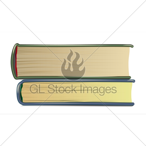 500x500 Stack Of Old Books Vector Realistic Pages Book Side Vie Gl