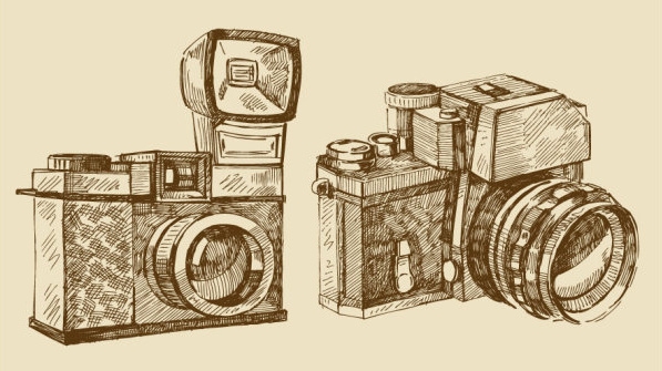 Vintage Camera Vector Free Vector Download 597x335 Vintage Camera Vector Free Vector Download
