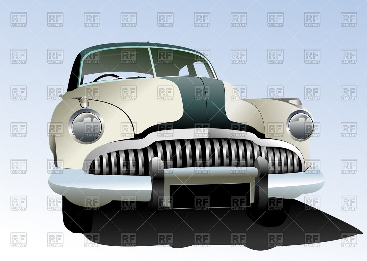 1200x853 Old Vintage Car Front View Vector Image Of Transportation
