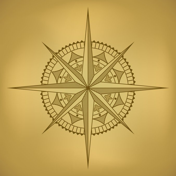676x676 Free Old Map And Compass Vector Files, Vectors Graphics