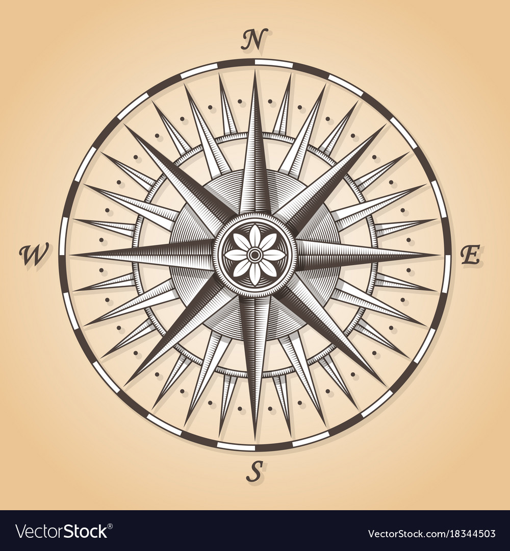 Old Compass Vector At Vectorified Com Collection Of Old Compass Vector Free For Personal Use