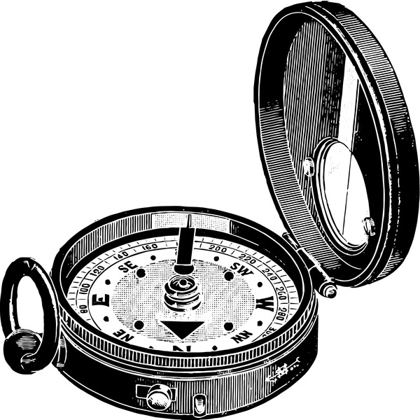 600x600 Vintage Compass Vector