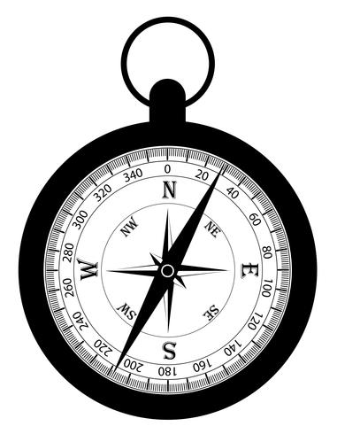 381x490 Compass Old Retro Vintage Icon Stock Vector Illustration
