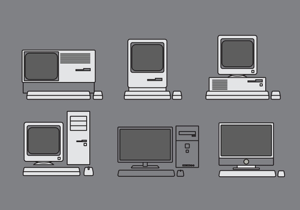Old Computer Vector