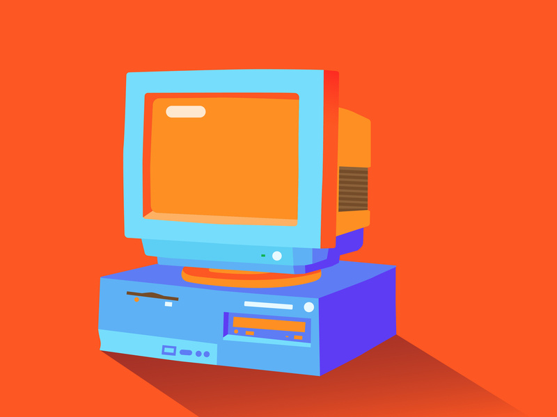 Old Computer Vector at Vectorified.com | Collection of Old Computer ...